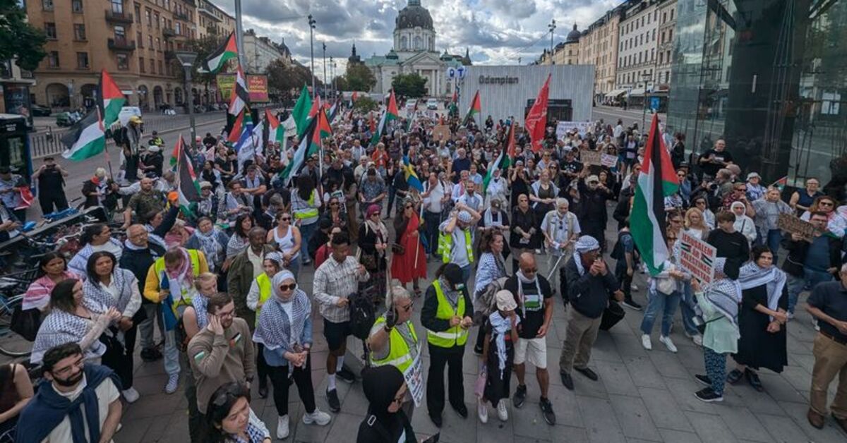 İsveç’te yüzlerce kişi Filistin’e destek için yürüdü
