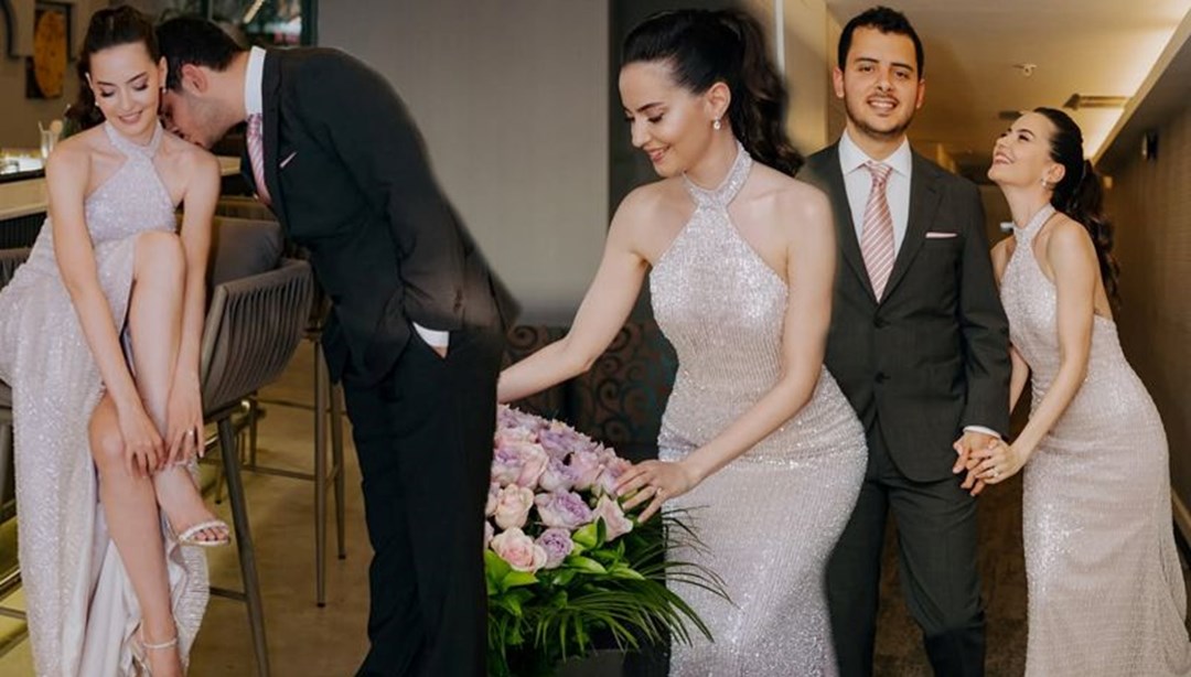 Oyuncu Ezgi Åenler’den niÅan pozlarÄ±: Damat kahvesine limon sÄ±ktÄ±